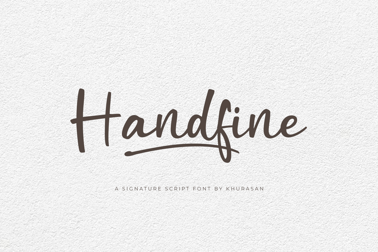 Handfine Fuente | Descarga gratuita de fuentes | Descarga miles de fuentes gratis Sample Image