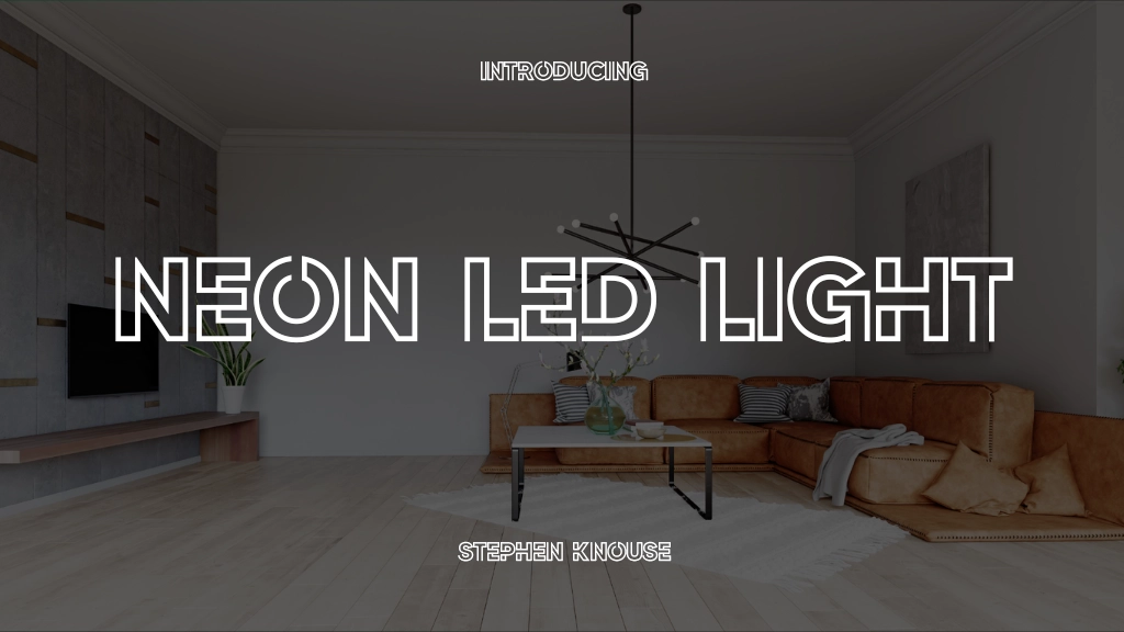 Neon Led Light Font | Free Font Download | Download Thousands of Fonts for Free Sample Image