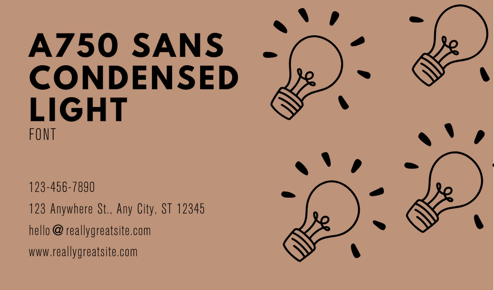 A750 Sans Condensed Light Regular Font | Free Font Download | Download Thousands of Fonts for Free Sample Image