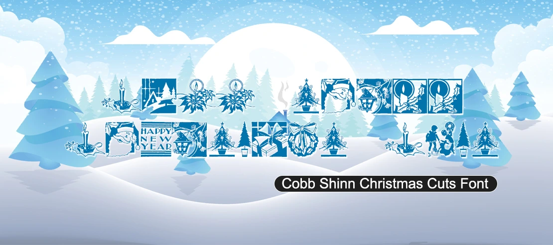 Cobb Shinn Christmas Cuts Font | Free Font Download | Download Thousands of Fonts for Free Sample Image