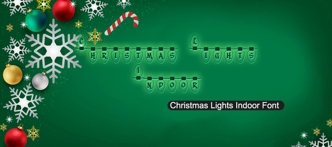 Christmas Lights Indoor Font | Free Font Download | Download Thousands of Fonts for Free Sample Image