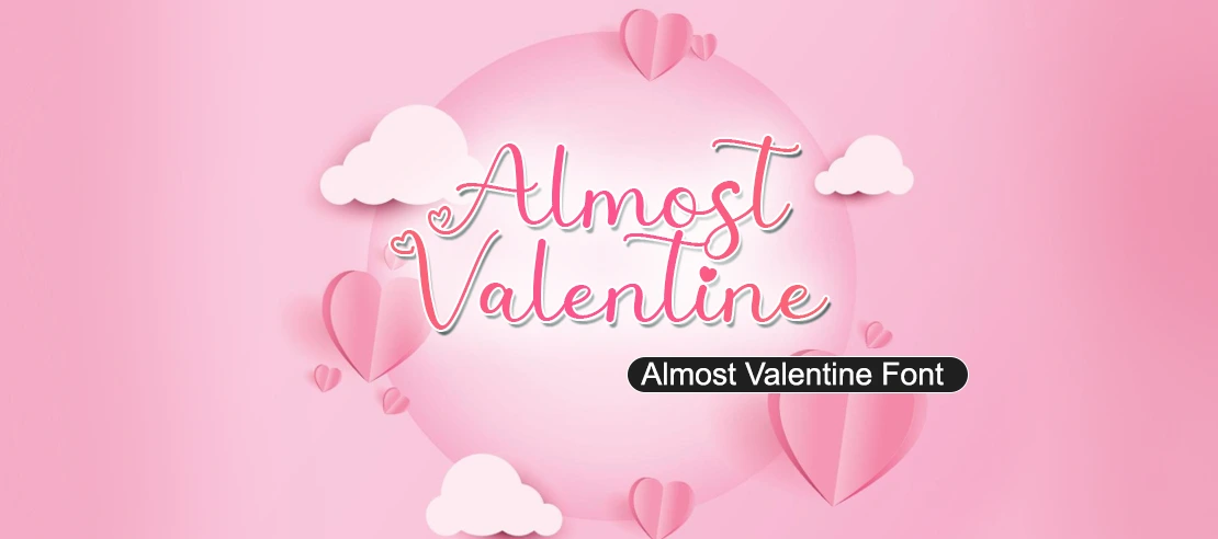 Almost Valentine Font | Free Font Download | Download Thousands of Fonts for Free Sample Image