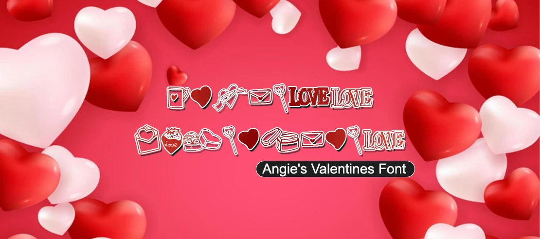 Angie's Valentines Font | Free Font Download | Download Thousands of Fonts for Free Sample Image