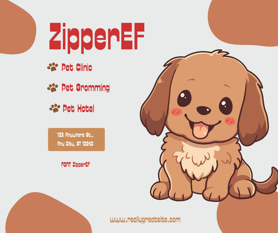 ZipperEF Font | Unduh Font Gratis | Unduh Ribuan Font Gratis Sample Image