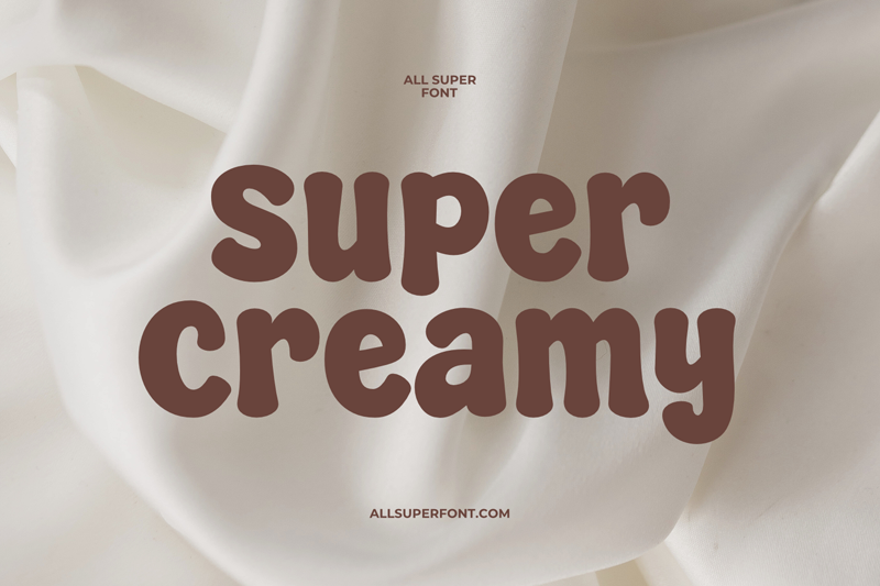 Super Creamy Font | Free Font Download | Download Thousands of Fonts for Free Sample Image