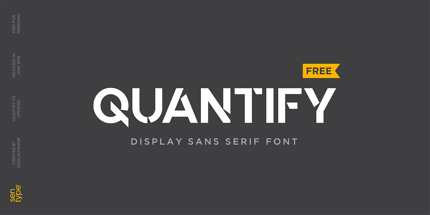 Quantify Font | Free Font Download | Download Thousands of Fonts for Free Sample Image