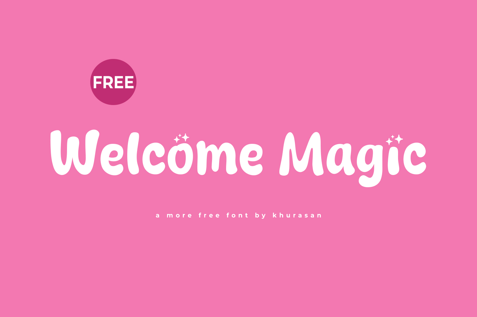Welcome Magic Font | Free Font Download | Download Thousands of Fonts for Free Sample Image