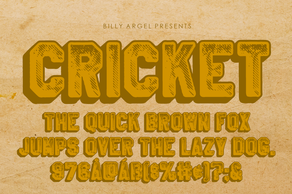 Cricket Font | Free Font Download | Download Thousands of Fonts for Free Sample Image