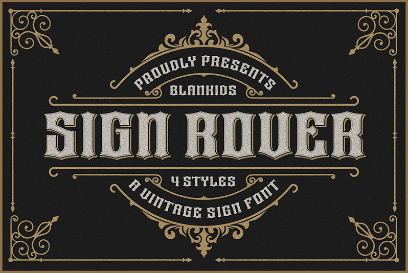 Sign Rover Font | Free Font Download | Download Thousands of Fonts for Free Sample Image