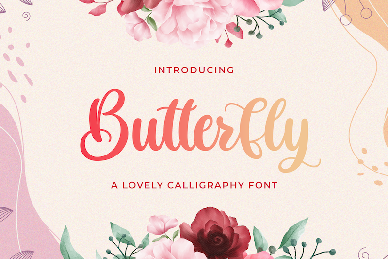 Butterfly Font | Free Font Download | Download Thousands of Fonts for Free Sample Image