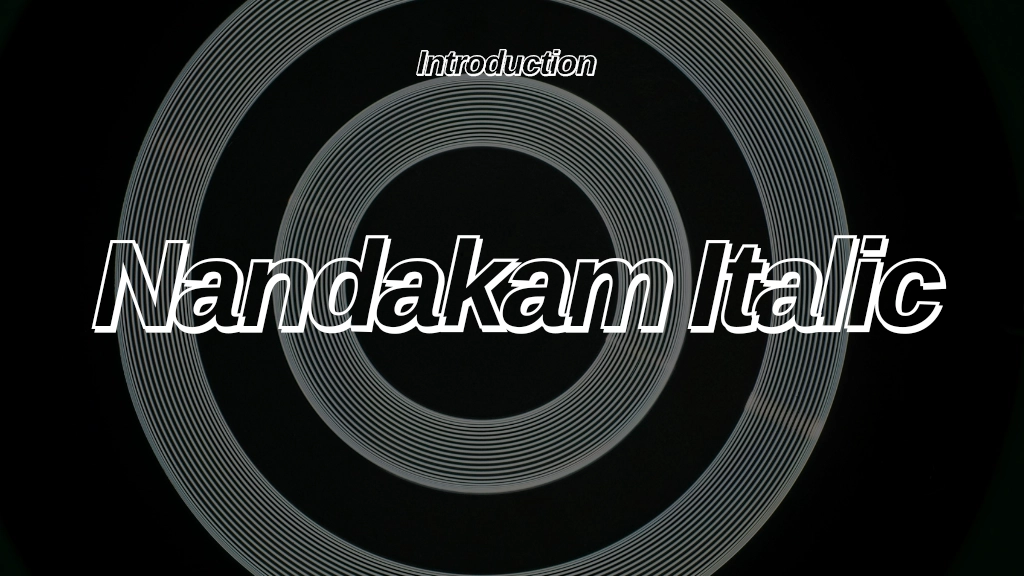 Nandakam Italic Font | Free Font Download | Download Thousands of Fonts for Free Sample Image