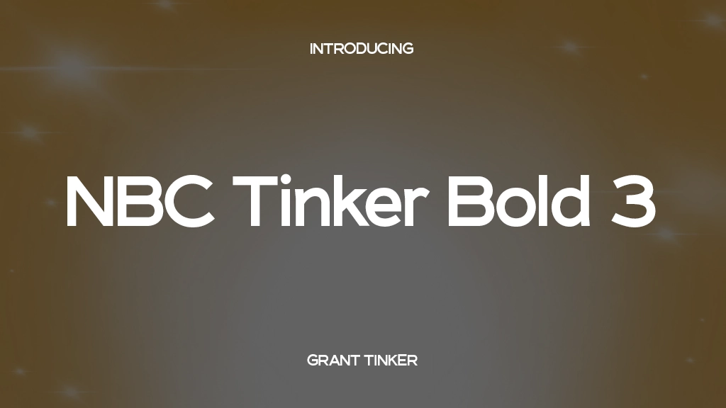 NBC Tinker Bold 3 Font | Free Font Download | Download Thousands of Fonts for Free Sample Image