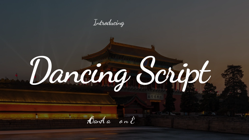 Dancing Script Regular Font | Free Font Download | Download Thousands of Fonts for Free Sample Image