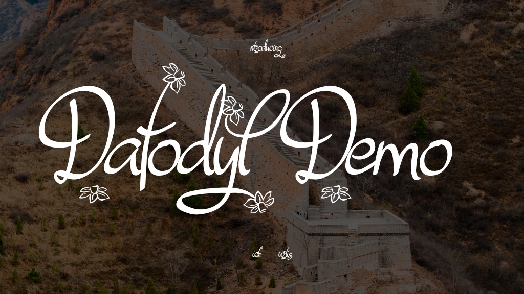 Dafodyl Demo Font | Free Font Download | Download Thousands of Fonts for Free Sample Image