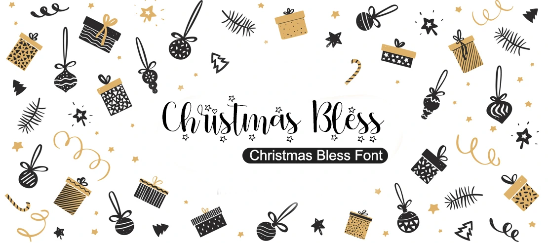 Christmas Bless Font | Free Font Download | Download Thousands of Fonts for Free Sample Image