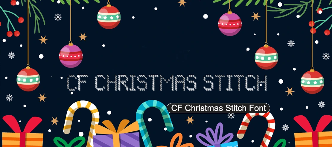 CF Christmas Stitch Font | Free Font Download | Download Thousands of Fonts for Free Sample Image