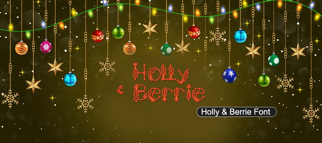 Holly & Berrie Font | Free Font Download | Download Thousands of Fonts for Free Sample Image