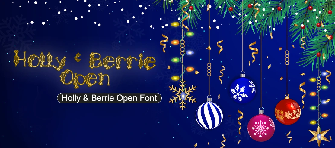 Holly & Berrie Open Font | Free Font Download | Download Thousands of Fonts for Free Sample Image