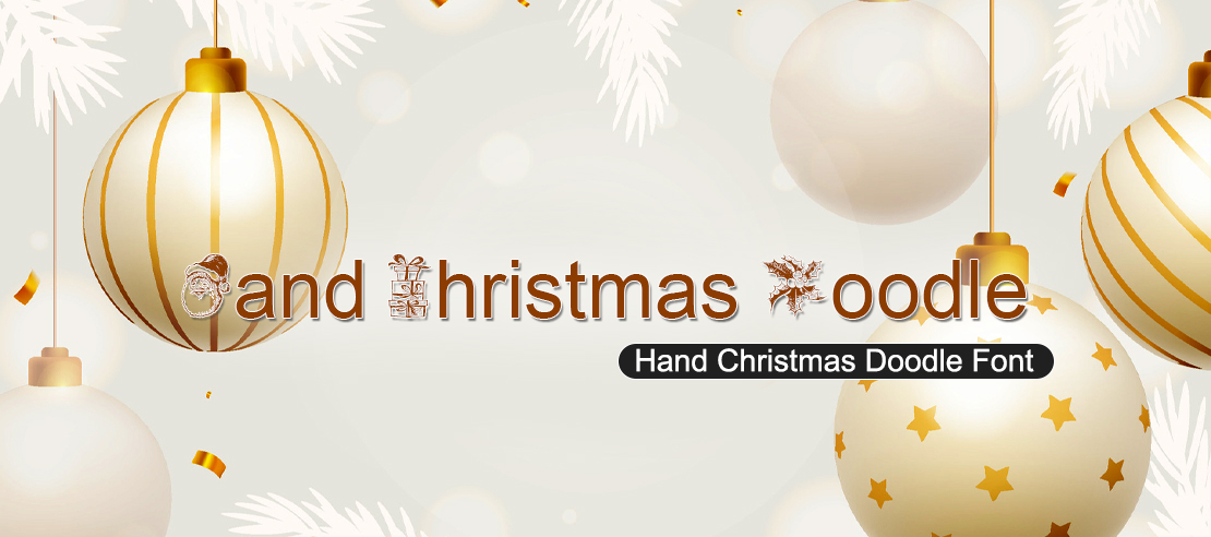 Hand Christmas Doodle Font | Free Font Download | Download Thousands of Fonts for Free Sample Image