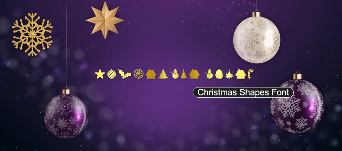 Christmas Shapes Font | Free Font Download | Download Thousands of Fonts for Free Sample Image