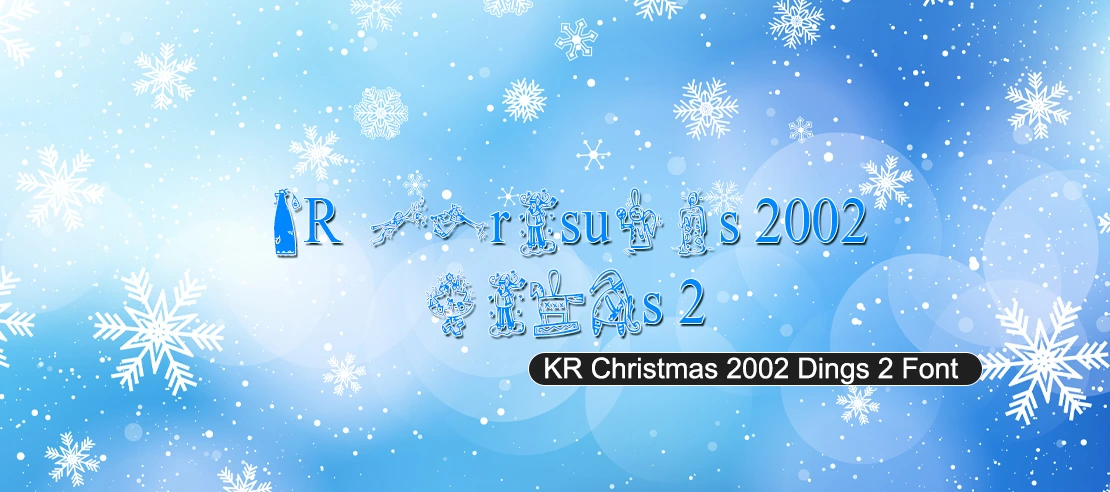 KR Christmas 2002 Dings 2 Font | Free Font Download | Download Thousands of Fonts for Free Sample Image