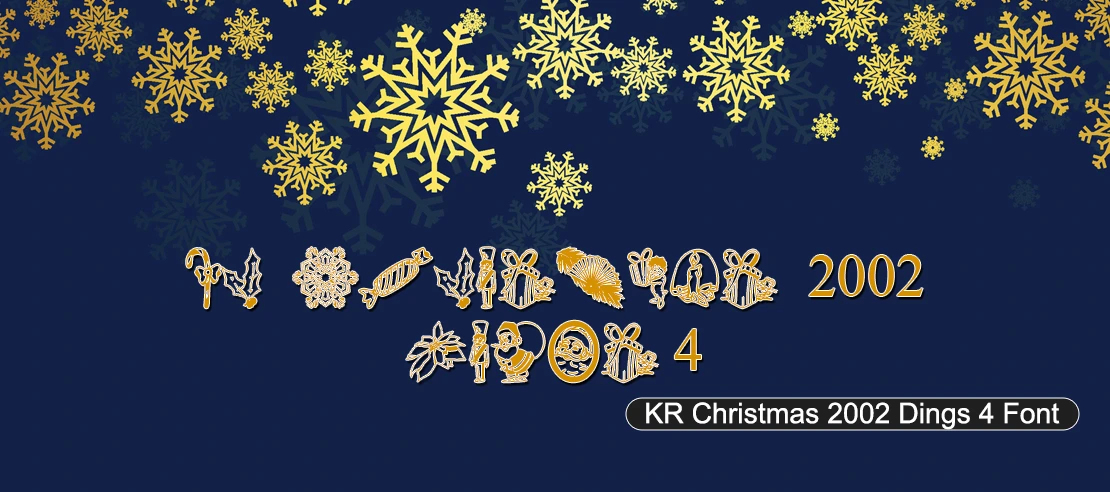 KR Christmas 2002 Dings 4 Font | Free Font Download | Download Thousands of Fonts for Free Sample Image