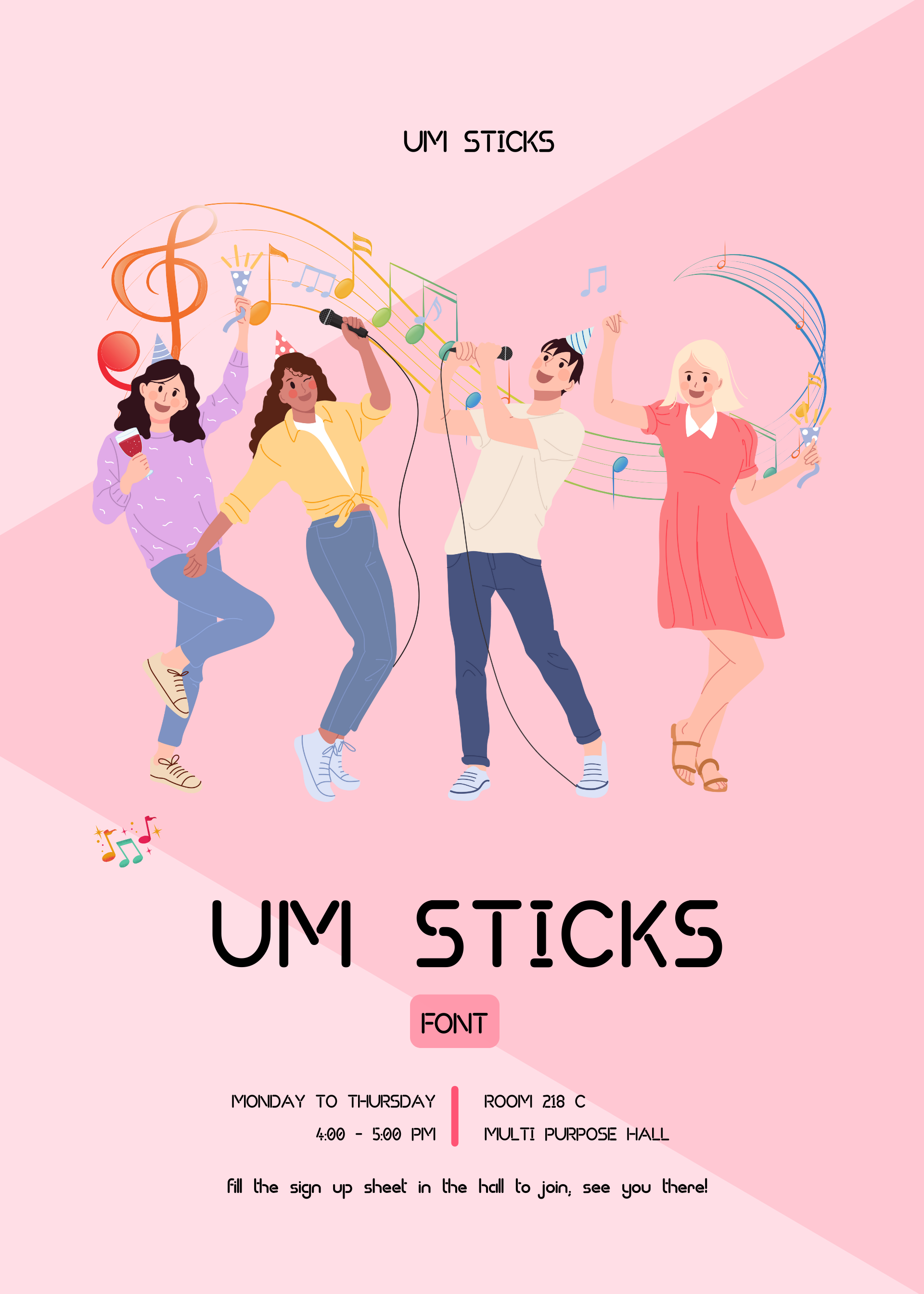 Um Sticks Font | Free Font Download | Download Thousands of Fonts for Free Sample Image