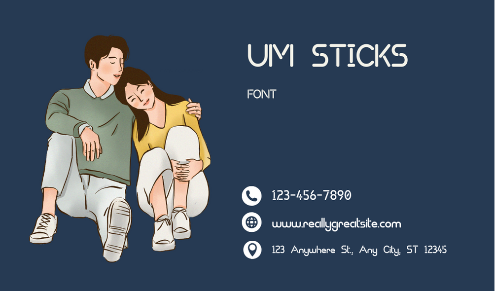 Um Sticks Font | Free Font Download | Download Thousands of Fonts for Free Sample Image