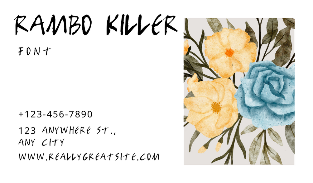 Rambo Killer Font | Free Font Download | Download Thousands of Fonts for Free Sample Image