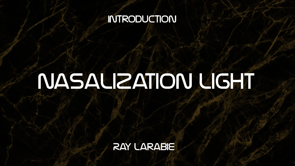 Nasalization Light Fuente | Descarga gratuita de fuentes | Descarga miles de fuentes gratis Sample Image