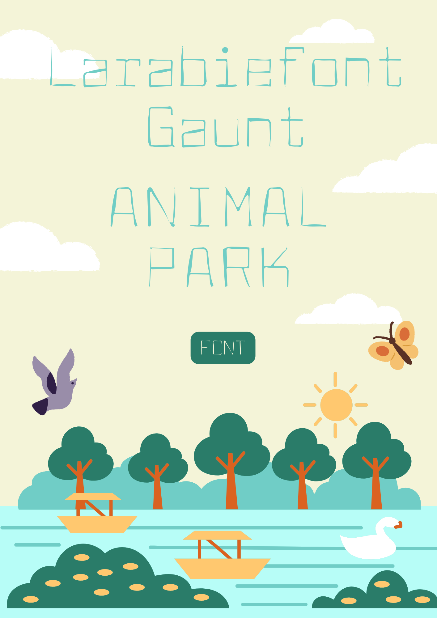 Larabiefont Gaunt Font | Free Font Download | Download Thousands of Fonts for Free Sample Image