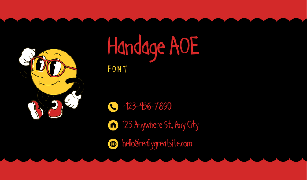 Handage AOE Font | Free Font Download | Download Thousands of Fonts for Free Sample Image