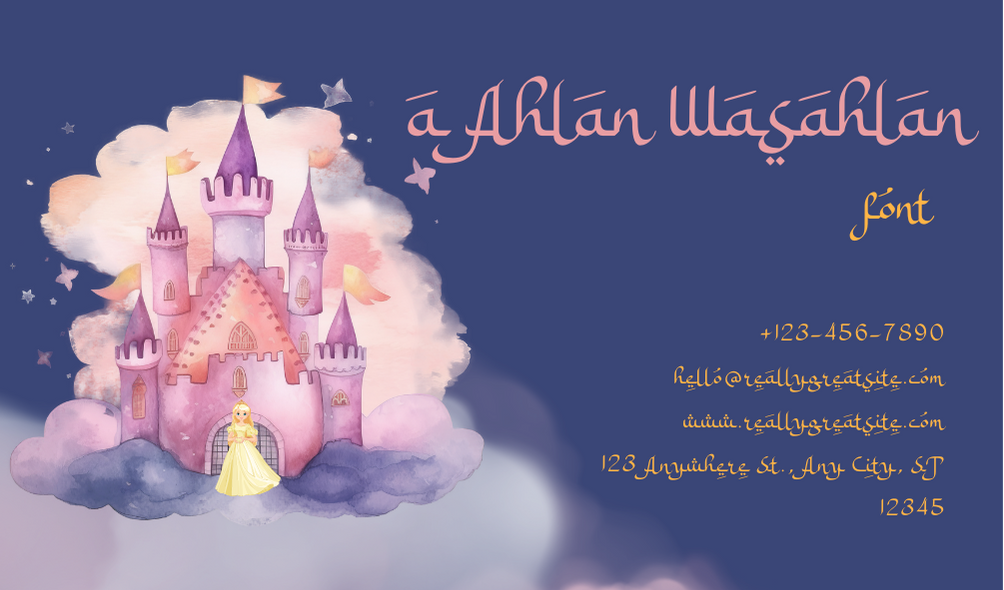 a Ahlan Wasahlan Font | Free Font Download | Download Thousands of Fonts for Free Sample Image