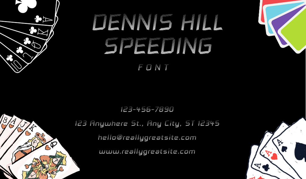 Dennis Hill Speeding Font | Free Font Download | Download Thousands of Fonts for Free Sample Image