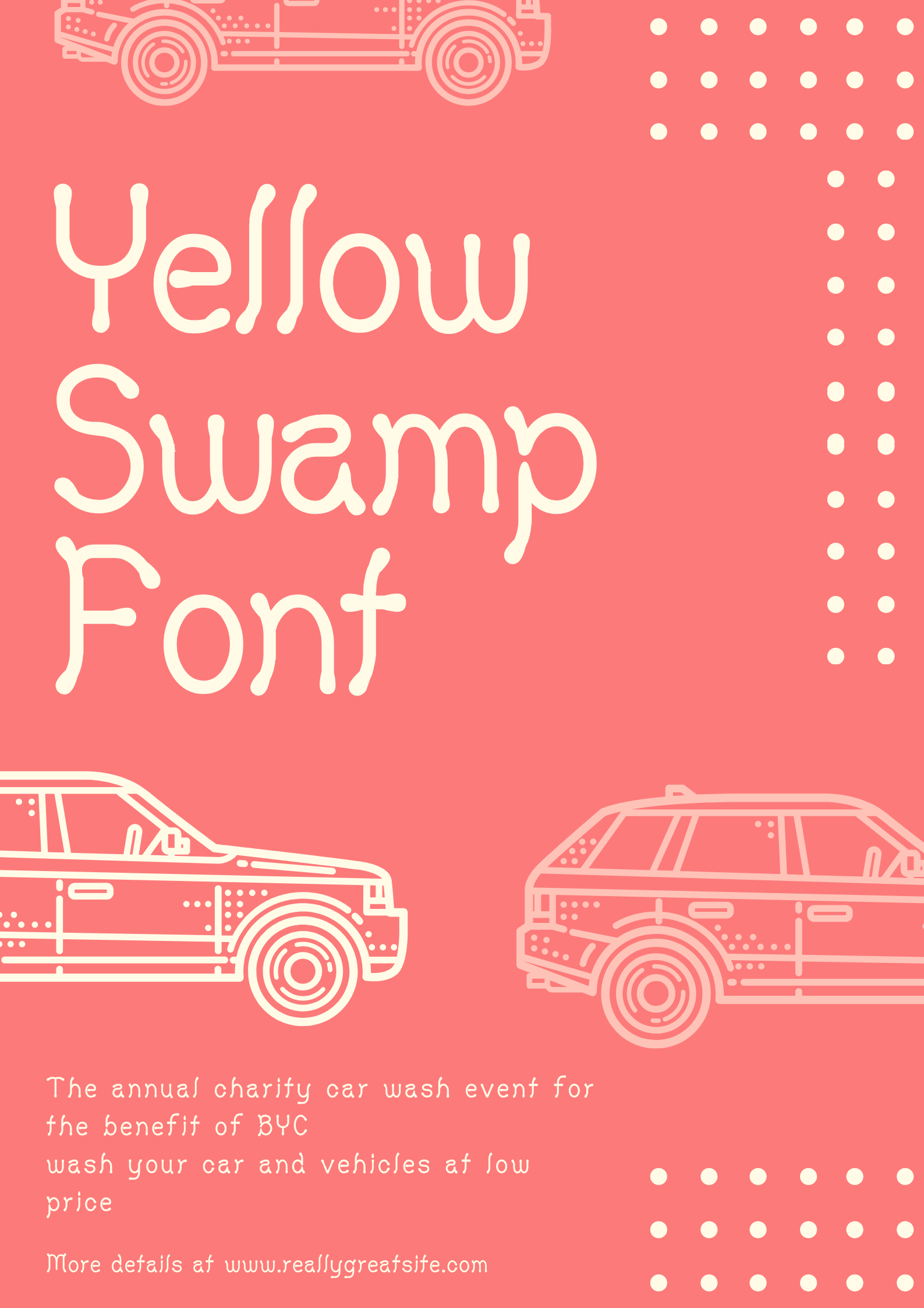 Yellow Swamp Font | Free Font Download | Download Thousands of Fonts for Free Sample Image