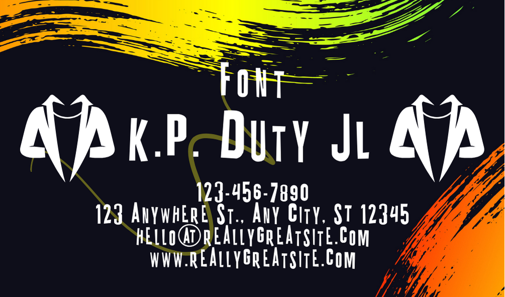 K.P. Duty JL Font | Free Font Download | Download Thousands of Fonts for Free Sample Image