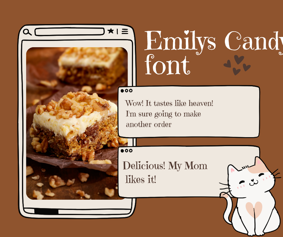 Emilys Candy Font | Free Font Download | Download Thousands of Fonts for Free Sample Image