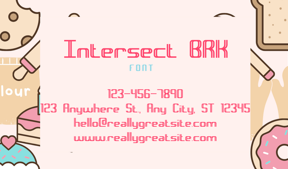 Intersect BRK Font | Free Font Download | Download Thousands of Fonts for Free Sample Image