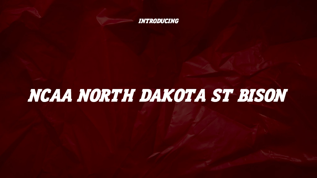 NCAA North Dakota St Bison Font | Free Font Download | Download Thousands of Fonts for Free Sample Image